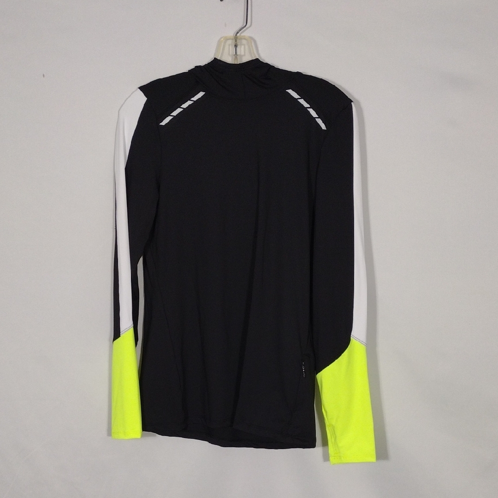NWT Kyodan Women's Black/Safety Yellow Colorblock Running Series Hoodie Sz Small